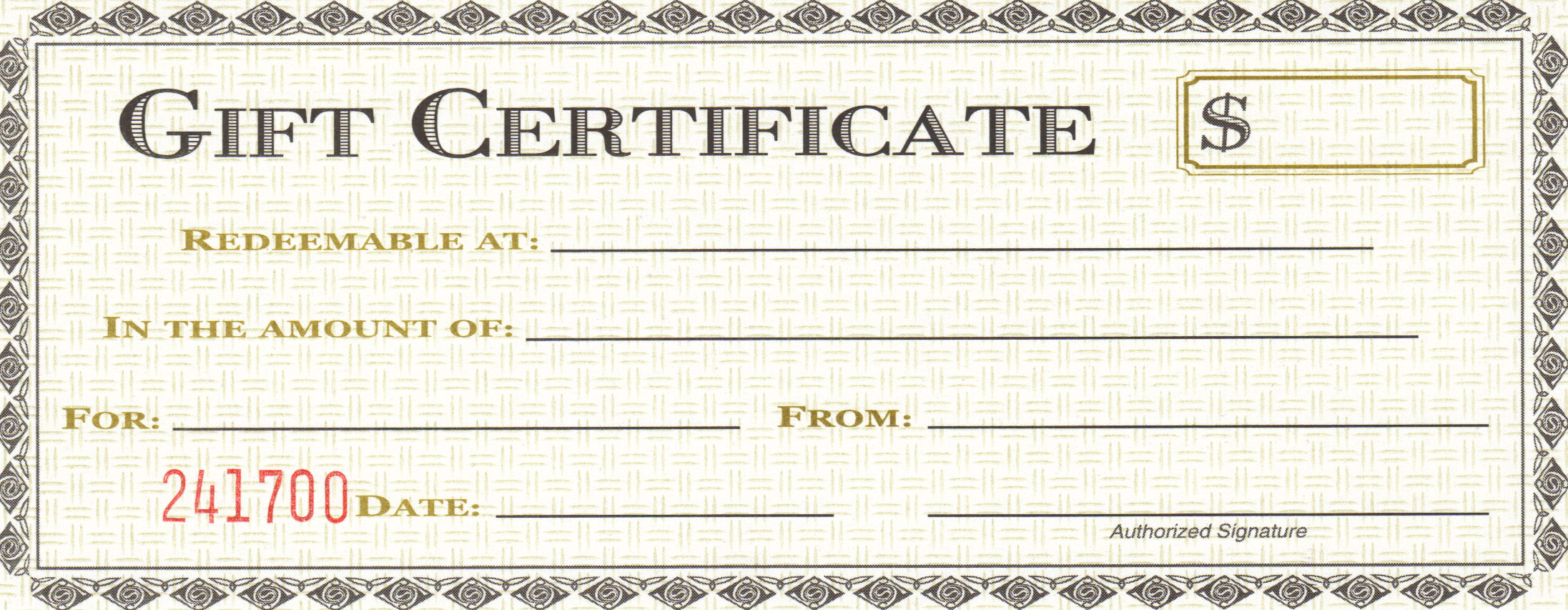 Free Printable Ferrier Gift Certificate Template